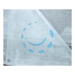 TELO TENDA PE RETINATO TRASPARENTE CON OCCHIOLI - cm.300x300