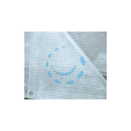 TELO TENDA PE RETINATO TRASPARENTE CON OCCHIOLI - cm.500x400