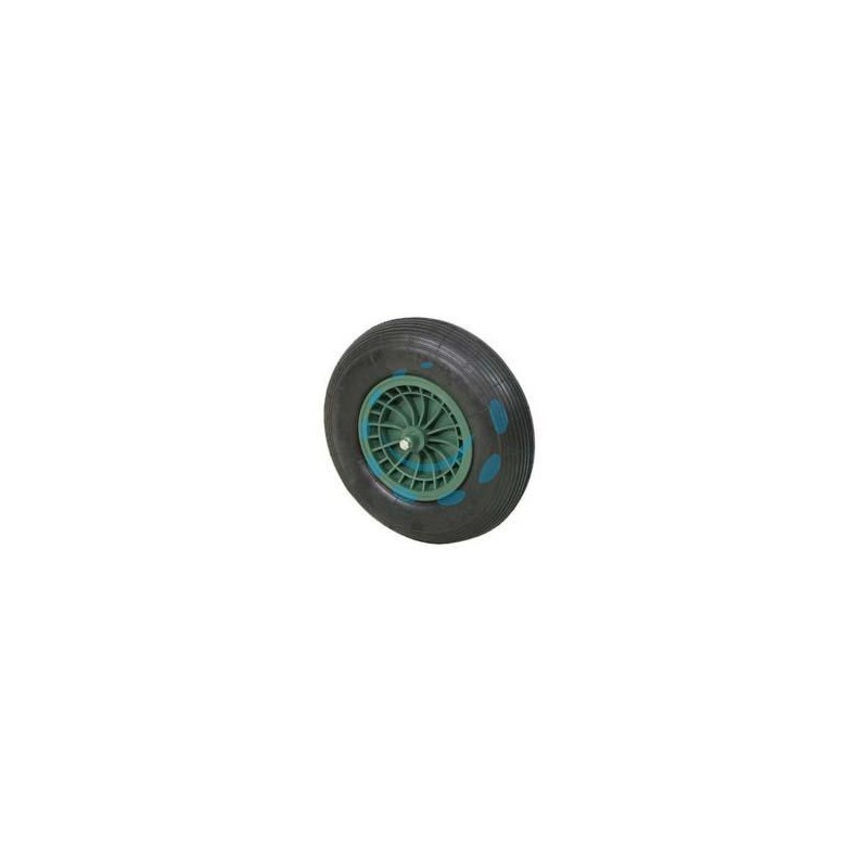 RUOTA PER CARRIOLA PNEUMATICA CON CUSCINETTI - perno mm.20x130, interasse mm.80