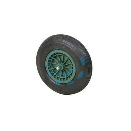 RUOTA PER CARRIOLA PNEUMATICA CON CUSCINETTI - perno mm.20x130, interasse mm.80