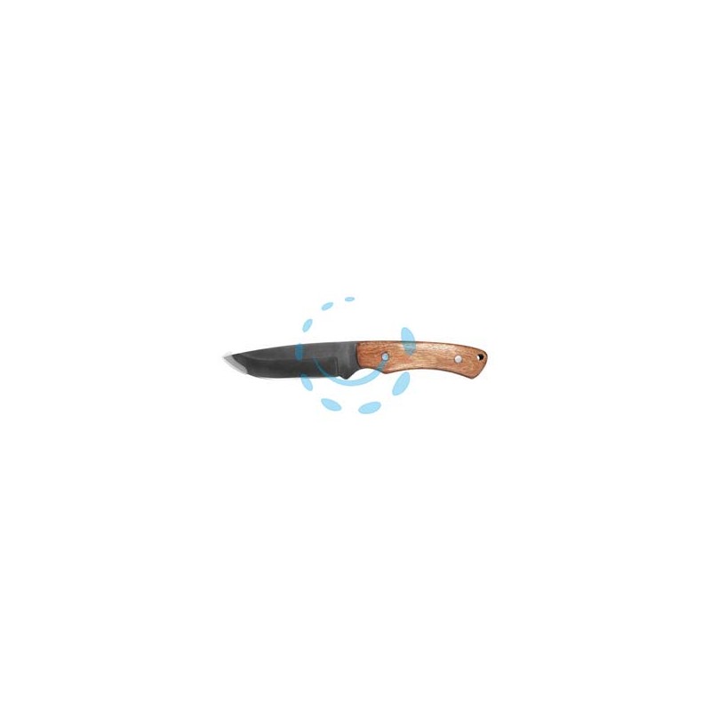 COLTELLO LAMA INOX CON MANICO IN LEGNO E FODERO 