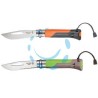 COLTELLO OPINEL 08 OUTODOOR - n°8 lama da cm.8,5 colore arancione/grigio