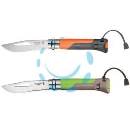 COLTELLO OPINEL 08 OUTODOOR - n°8 lama da cm.8,5 colore verde/grigio