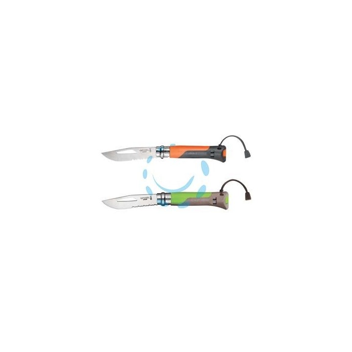 COLTELLO OPINEL 08 OUTODOOR - n°8 lama da cm.8,5 colore verde/grigio