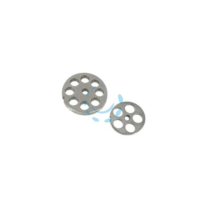 PIASTRE IN ACCIAIO INOX PER TRITACARNE ELETTRICI - n° 10/12 foro mm.6