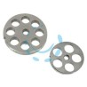 PIASTRE IN ACCIAIO INOX PER TRITACARNE ELETTRICI - n°12 foro mm.8
