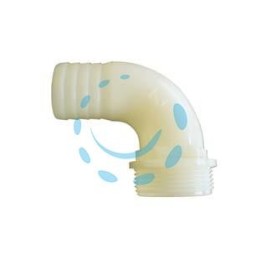 RACCORDO IN PA PORTAGOMMA CURVO 90° - M 3/4" x DN ø mm.20 25/32"