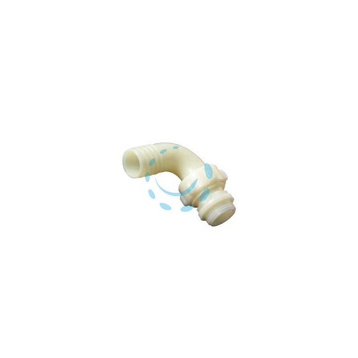 RACCORDO IN PA PORTAGOMMA CURVO A 3 PEZZI - M 1"1/4 x ø mm.40