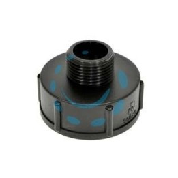 ADATTATORE PER SERBATOI CISTERNA FEMMINA/MASCHIO IN POLIPROPILENE - filettatura interna S60X6-1" M