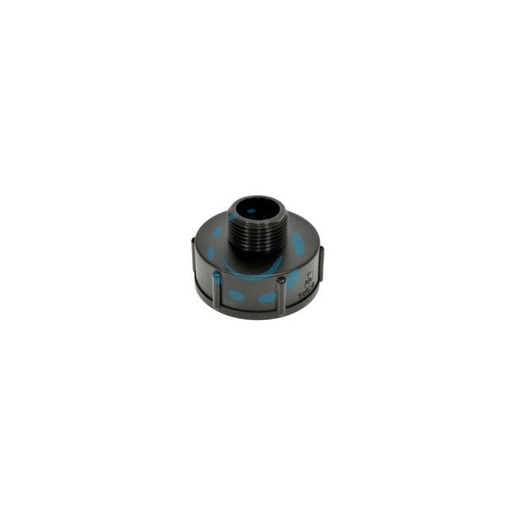 ADATTATORE PER SERBATOI CISTERNA FEMMINA/MASCHIO IN POLIPROPILENE - filettatura interna S60X6-1" M