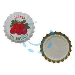 TAPPO A CORONA POMODORO - ø mm.26,5 - in busta da pz.100
