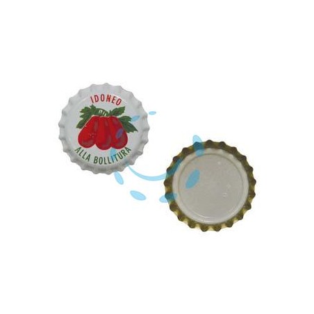 TAPPO A CORONA POMODORO - ø mm.26,5 - in busta da pz.100