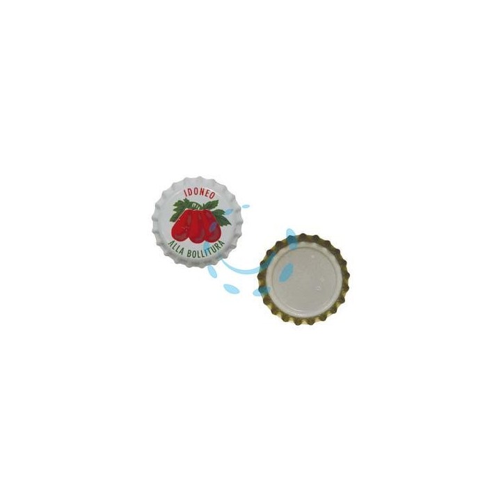 TAPPO A CORONA POMODORO - ø mm.26,5 - in busta da pz.100