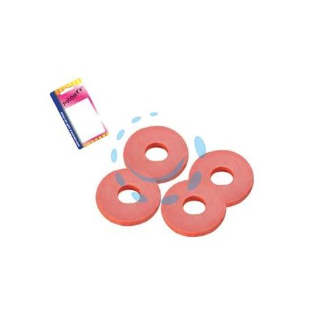 GUARNIZIONE RANELLA IN GOMMA PER TAPPI MECCANICI IN BLISTER - ø mm.24 foro ø mm.8 spessore mm.3 - in bl.10 pz