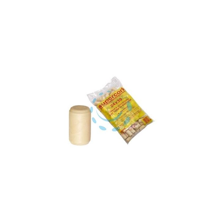 TAPPO SINTETICO IN SIMILSUGHERO SUPERCORK MM.24X39 - mm.24x39 supercork, in busta da pz.100 
