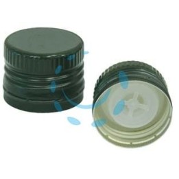 TAPPO IN METALLO PER BOTTIGLIA MARASCA MM.31,5 CON VERSATORE - mm.31,5x24h.