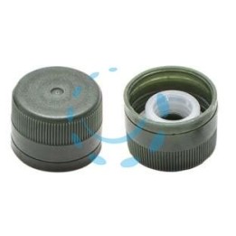 TAPPO IN PLASTICA VERDE PER BOTTIGLIA MARASCA MM.31,5X24H. C/VERSATORE - mm.31,5x24h.