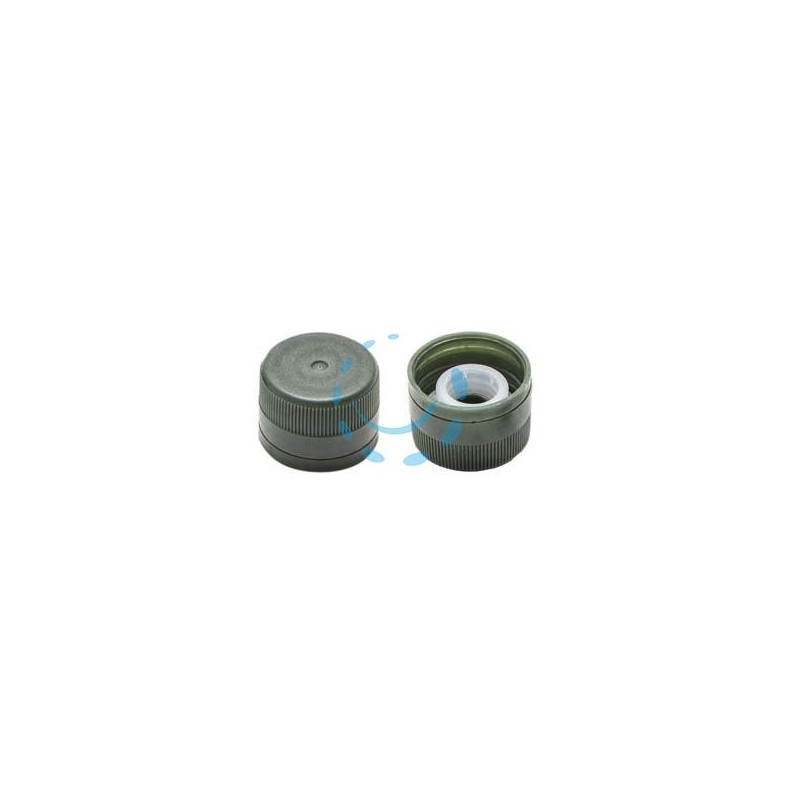 TAPPO IN PLASTICA VERDE PER BOTTIGLIA MARASCA MM.31,5X24H. C/VERSATORE - mm.31,5x24h.