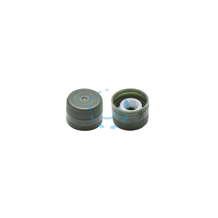 TAPPO IN PLASTICA VERDE PER BOTTIGLIA MARASCA MM.31,5X24H. C/VERSATORE - mm.31,5x24h.