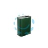 LATTINA PER OLIO RETTANGOLARE VERDE LT.1 - lt.1 - cm.10,5x7x17,5h. (bancale pz.896)