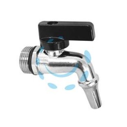 RUBINETTO A LEVA IN OTTONE PER FUSTI E SERBATOI CON BECCUCCIO - M 3/4"