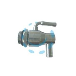 RUBINETTO A LEVA ACCIAIO INOX CON DADO PER FUSTI E SERBATOI - M 3/8"
