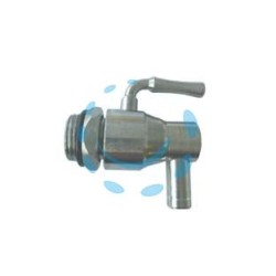 RUBINETTO A LEVA ACCIAIO INOX CON DADO PER FUSTI E SERBATOI - M 1"