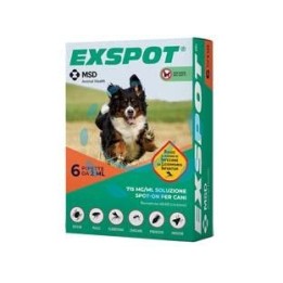 EXSPOT ANTIPARASSITARIO SOLUZIONE ML.2 - ml.2 specifico per cani confezione 6 pipette