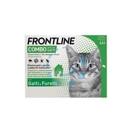 FRONTLINE COMBO PER GATTI E FURETTI - in confezione da 3 pipette