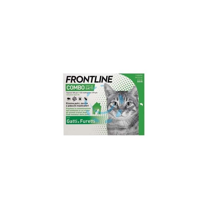 FRONTLINE COMBO PER GATTI E FURETTI - in confezione da 3 pipette