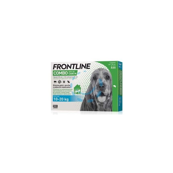 FRONTLINE COMBO PER CANI MEDI - in confezione da 3 pipette