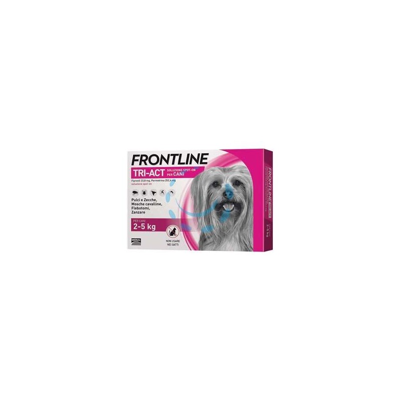 FRONTLINE TRI-ACT SPOT-ON PER CANI "XS" - in confezione da 3 pipette