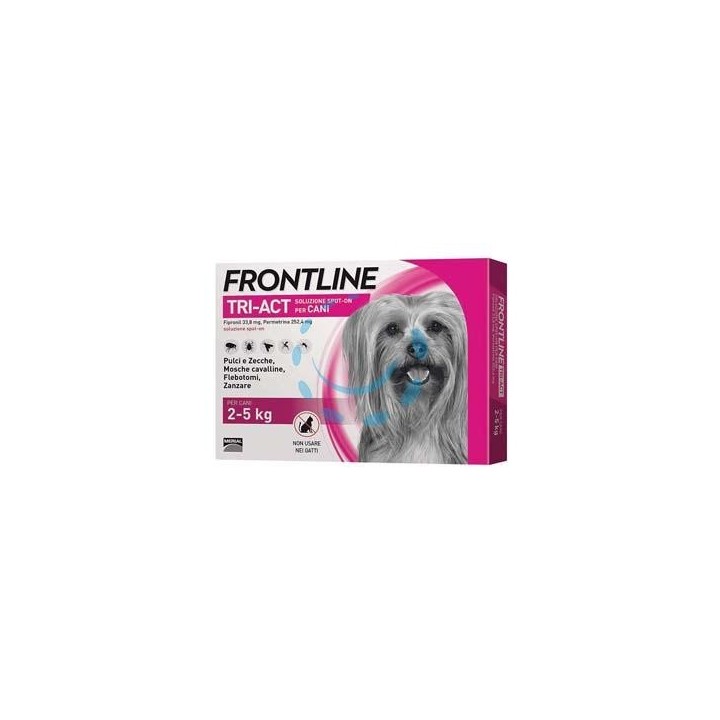 FRONTLINE TRI-ACT SPOT-ON PER CANI "XS" - in confezione da 3 pipette