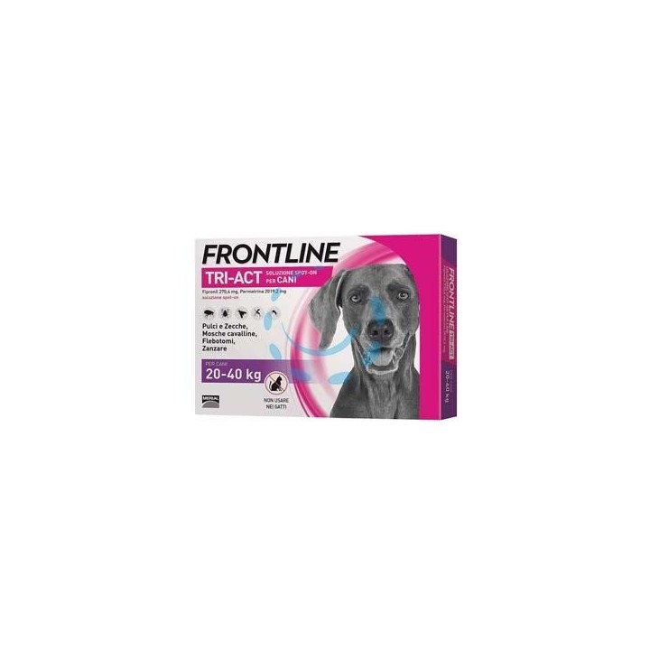 FRONTLINE TRI-ACT SPOT-ON PER CANI "L" - in confezione da 3 pipette