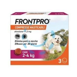 FRONTPRO COMPRESSE MASTICABILI PER CANI KG.2-4 - confezione 3 compresse