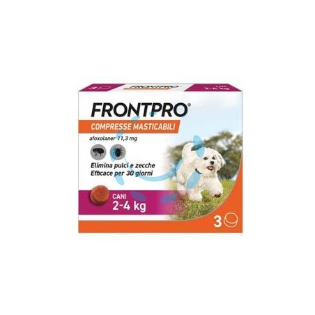 FRONTPRO COMPRESSE MASTICABILI PER CANI KG.2-4 - confezione 3 compresse