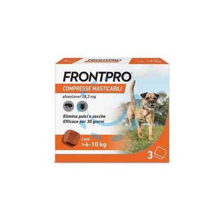 FRONTPRO COMPRESSE MASTICABILI PER CANI KG.4-10 - confezione 3 compresse