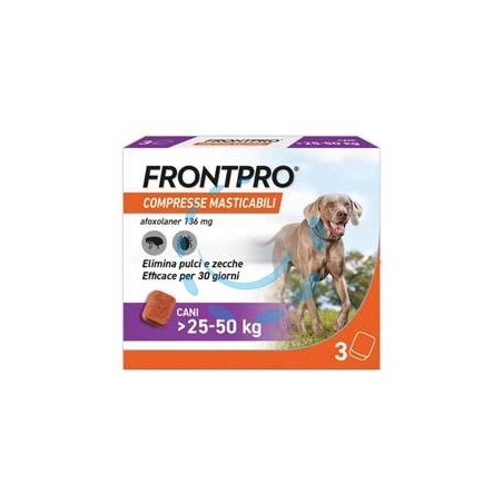 FRONTPRO COMPRESSE MASTICABILI PER CANI KG.25-50 - confezione 3 compresse