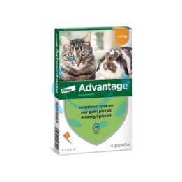 ANTIPARASSITARIO "ADVANTAGE" PER GATTI E CONIGLI FINO A KG.4 - in conf. da 4 pipette SPOT-ON