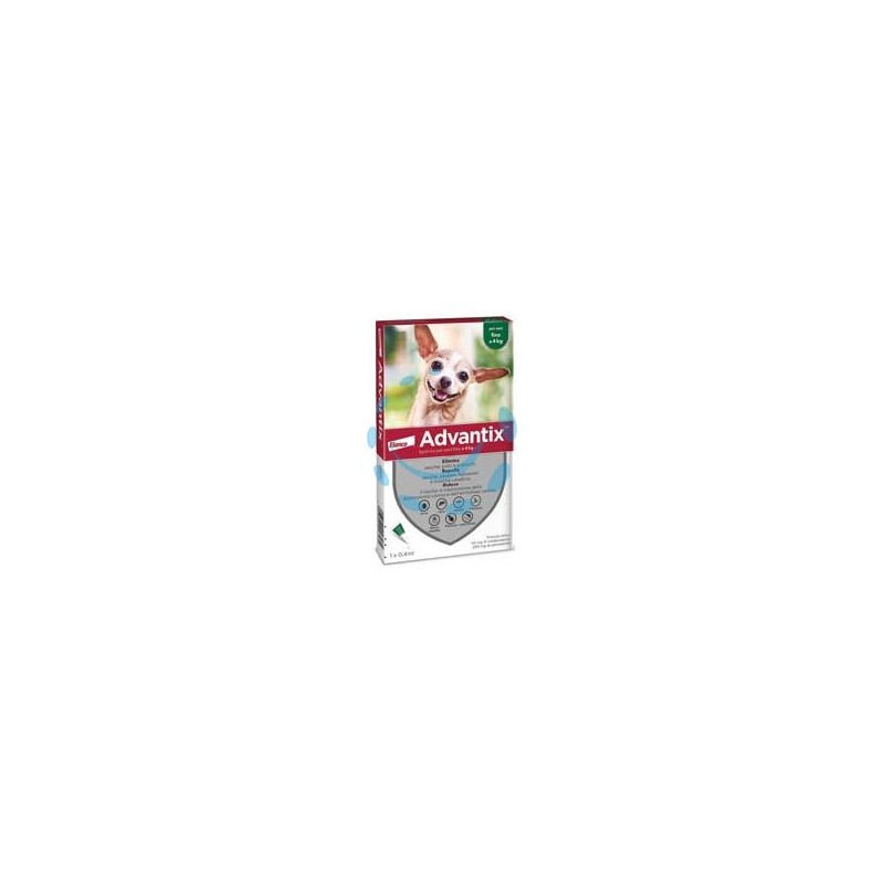 ANTIPARASSITARIO "ADVANTIX" PER CANI FINO A KG.4 - in conf. da 6 pipette SPOT-ON