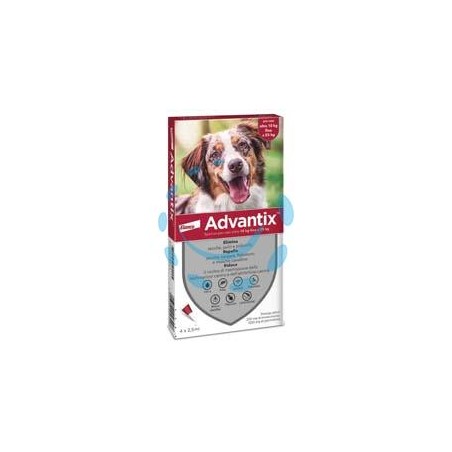ANTIPARASSITARIO "ADVANTIX" PER CANI DA KG.10 A KG.25 - in conf. da 4 pipette SPOT-ON