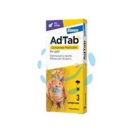ADTAB COMPRESSE MASTICABILI PER GATTI KG.0,5-2 - 3 compresse da mg.12 di lotilaner