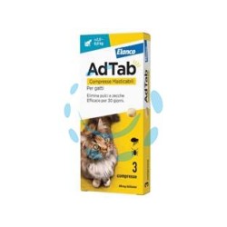 ADTAB COMPRESSE MASTICABILI PER GATTI KG.2-8 - 3 compresse da mg.48 di lotilaner