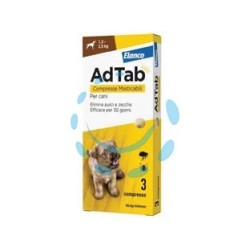 ADTAB COMPRESSE MASTICABILI PER CANI KG.1,3-2,5 - 3 compresse da mg.56,25 di lotilaner