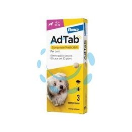 ADTAB COMPRESSE MASTICABILI PER CANI KG.2,5-5,5 - 3 compresse da mg.112,5 di lotilaner
