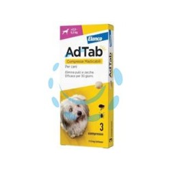 ADTAB COMPRESSE MASTICABILI PER CANI KG.2,5-5,5 - 3 compresse da mg.112,5 di lotilaner