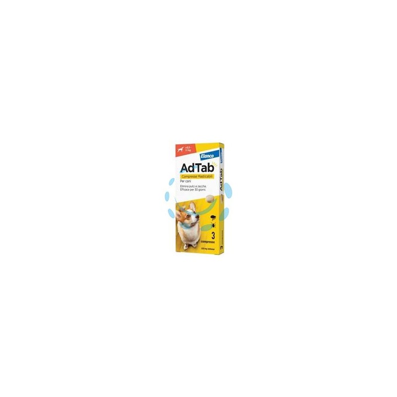 ADTAB COMPRESSE MASTICABILI PER CANI KG.5,5-11 - 3 compresse da mg.225 di lotilaner