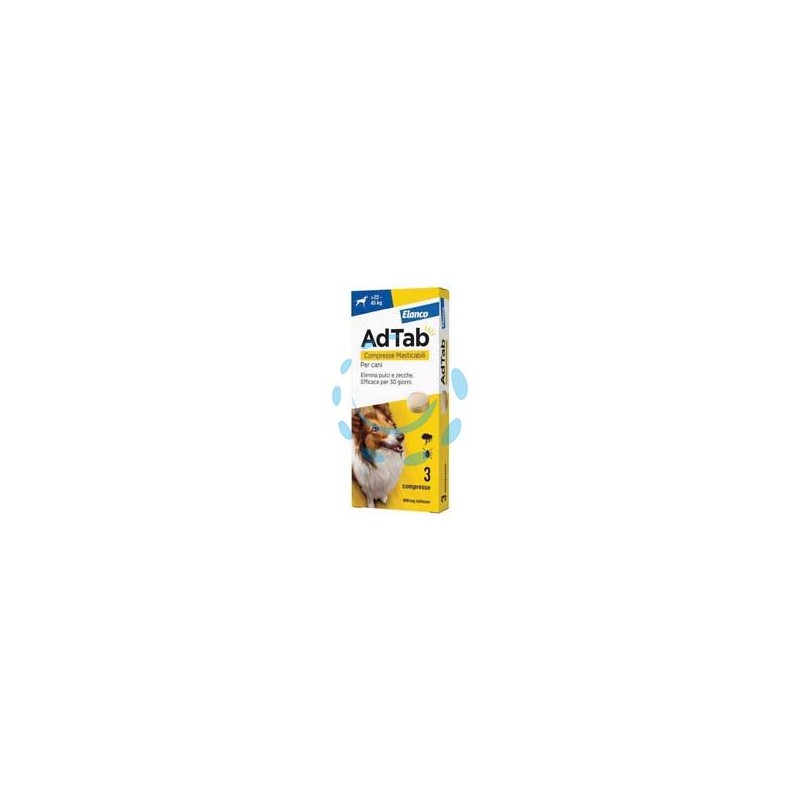 ADTAB COMPRESSE MASTICABILI PER CANI KG.22-45 - 3 compresse da mg.900 di lotilaner