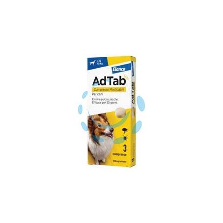 ADTAB COMPRESSE MASTICABILI PER CANI KG.22-45 - 3 compresse da mg.900 di lotilaner