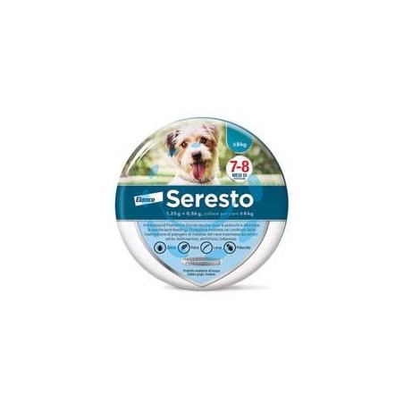 COLLARE SERESTO CONTRO PULCI E ZECCHE CANI FINO A 8 KG. 